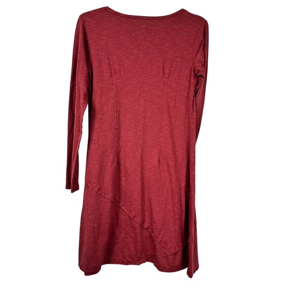 Horny Toad Long Sleeve Dress Red Surplice Neckline Small - Picture 2 of 9
